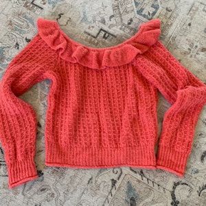 Anthropology Festive Red Sweater